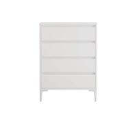 Rebecca Mobili Commode blanche, armoire avec tiroirs élégants, blanc, aggloméré PVC, peu encombrant, design moderne, dimensions HxLxP : 98,5 x 72 x 45 cm - Art. RE7235