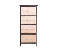 Rebecca Mobili Commode Haute, Meuble de Rangement en Bois, 4 Tiroirs, Gris Blanc, Style Vintage, Chambre Salon Entree - Dimensions: 81 x 35 x 25 cm (HxLxL) - Art. RE4026