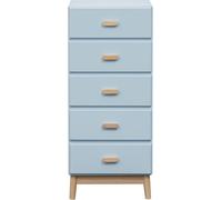 Rebecca Mobili Commode Kuro 115x50x40 MDF bois bleu clair marron Scandinave