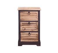 Rebecca Mobili Commode Salle de Bain, Caisson de Rangement avec 3 Tiroirs, Bois Fonce, pour decorer Chambre Salle de Bain Maison - Dimensions: 63 x 40 x 27 cm (HxLxL) - Art. RE4549