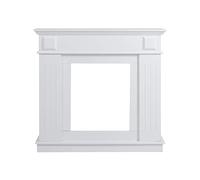 Rebecca Mobili Encadrement Manteau Cheminée Bois Blanc Vintage Salle Salon - 100 x 109 x 26 cm (H x L x P) - RE4800