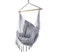 Rebecca Mobili Fauteuil suspendu avec coussins rembourrés en coton, gris