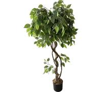 Rebecca Mobili Ficus artificiel Akdem 120x40x40 PEVA Polyéthylène Vert Marron