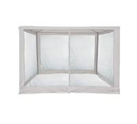 Rebecca Mobili Housse Moustiquaire pour Gazebo 3x3, Filet Anti-Insectes, Polyester, Blanc, avec Lacets, Détachable, Lavable - Dimensions HxL: 240 x 1200 cm - Art. RE7013