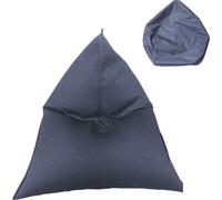 Rebecca Mobili Housse Pouf Vide Bleu Polyester Fermeture éclair 50x110x130