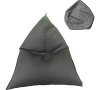 Rebecca Mobili Housse Pouf Vide Polyester Gris Fermeture éclair 50x110x130