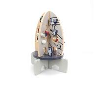 Rebecca Mobili Jeu de fusée spatiale pour enfants, jouets en bois, jeu de rôle Montessorien, pour enfants 3 4 5 ans, idée cadeau pour enfants - dimensions HxLxP : 30 x 22 x 22 cm - Art. KR9013