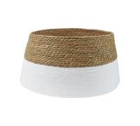 Rebecca Mobili Jupe pour sapin de Noël, housse de base d'arbre, algue marine, blanc marron, pour arbre de hauteur jusqu'à 180 cm, style naturel - Dimensions : H 28 x Ø 57 cm - Art. HA2076