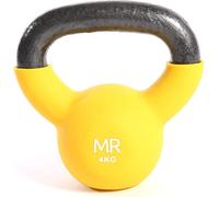 Rebecca Mobili Kettlebell Haltère à boule en fonte jaune noir 4 kg