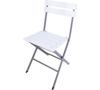 Rebecca Mobili Lot de 2 chaises de jardin pliantes en plastique blanc et gris