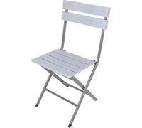 Rebecca Mobili Lot de 2 chaises de jardin pliantes en plastique gris