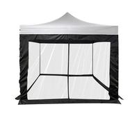 Rebecca Mobili Moustiquaire pour Gazebo 3x3, Housse de Protection, Polyester, Noir, avec Lacets et Fermeture, Lavable - Dimensions HxL: 240 x 1200 cm - Art. RE6965