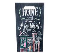 Rebecca Mobili Parapluie Porte Parapluies Gris Foncé MDF Canvas Home Sweet Apartment Vintage Rétro Réceptacle d'eau - 40 x 24 x 24 cm (H x L x P) - Art. RE6148