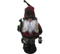 Rebecca Mobili Père Noël, H 53 cm en polyester et plastique rouge et gris