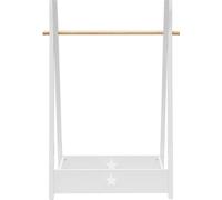 Rebecca Mobili Porte-manteau pour enfants en MDF blanc et pin brun
