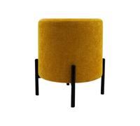 Rebecca Mobili Tabouret Cerro 43,5x38x38 Tissu polyester Acier Jaune Noir Moderne