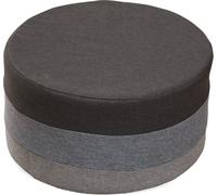 Rebecca Mobili Repose-pieds en fibre de bois recouvert de tissu, gris