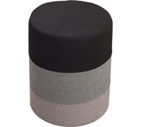 Rebecca Mobili Repose-pieds en fibre de bois recouvert de tissu, gris