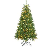 Rebecca Mobili Sapin de Noël 180 cm avec 300 lumières LED en PVC, vert