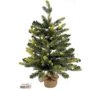 Rebecca Mobili Sapin de Noël artificiel, H 60 cm, 50 lumières LED, PVC et PE, vert