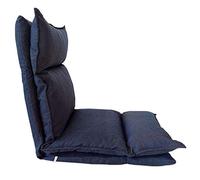 Rebecca Mobili Siege de Sol, Chaise de Méditation Bleu Denim, Métal Polyester, Salon Terrasse, Balcon Relaxante - Dimensions: 70 x 56 x 70 cm (HxLxL) - Art. RE6195