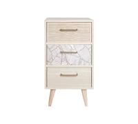 Rebecca Mobili Table de Chevet en Bois, Table de Chevet Haute et Étroite, Bois MDF, Marron Clair, pour Chambre à Coucher, Style Scandinave - Dimensions HxLxP : 58 x 30 x 29 cm - Art. RE6912