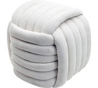Rebecca Mobili Tabouret Oyamel 45x50x50 Tissu de polyester MDF blanc Moderne