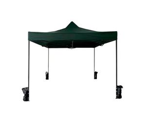 Rebecca Mobili Tonnelle en Accordéon Pavillon Vert avec 4 Sacs de Poids Polyester Métal avec Sac de Transport Foires Terrasse Fêtes - 3,1x3x3 m (H x L x P) - Art. RE6329