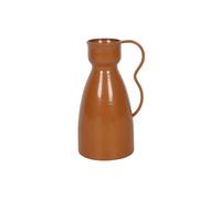 Rebecca Mobili Vase à fleurs décoratif, orange, en métal, style moderne, dimensions H x L x P : 23,5 x 15 x 12 cm - Art. RE7325