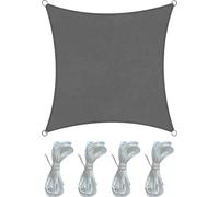 Rebecca Mobili Voile d'ombrage, carré 5 x 5 m en polyéthylène gris