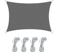 Rebecca Mobili Voile d'ombrage, rectangulaire, 3 x 4 m en polyéthylène gris