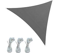 Rebecca Mobili Voile d'ombrage, triangulaire, 3,6 x 3,6 x 3,6 m en polyéthylène gris