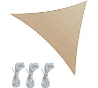 Rebecca Mobili voile pare-soleil, triangulaire, 3,6 x 3,6 x 3,6 m en polyéthylène beige