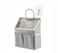 REBECCAGIBSON Lot de 2 organiseurs de rangement suspendus, sacs muraux imperméables, panier en tissu de lin pliable avec poches pour chambre d'enfant, salle de bain, chambre à coucher, bureau