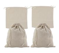 REBECCAGIBSON Lot de 8 sacs en coton avec cordon de serrage - 25 x 30 cm - Sac en tissu à peindre - Sac de rangement en coton pour Noël, bricolage, bijoux, cosmétiques, cadeau