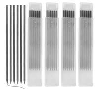 REBECCAHOWARD 24Sk Mines de crayon, mines de crayon pour menuisier, mines de rechange solides de 2,8 mm, marqueur à trous profonds, noir