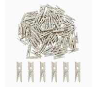 REBECCAHOWARD Lot de 110 jolies pinces à linge en bois, 2,5 cm, mini pinces à linge en bois, décoration naturelle, écologiques, robustes, pour photos, images