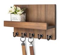 Rebee Vision Porte-clés décoratif pour mur - Crochets à clés rustiques avec étagère et organisateur de courrier - Support mural pour décoration murale de ferme, salon - Essentiels de la maison pour