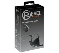 Rebel - anneau pénien et stimulateur testicules vibrant rechargeable - noir
