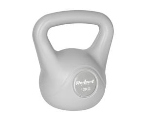 Rebel Electro Kettlebell Bitume 12kg RBA-2322G-12 Gris | Modèle RBA-2322G-12, kettlebell bitumineux, 12 kg, gris