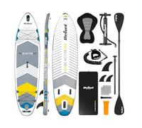 Rebel Electro Sup Planche Pompée avec Siège De Natation Drop-Stitch 335 cm Ensemble Pagaie Pompe Sac À Dos RBA-4507-WH