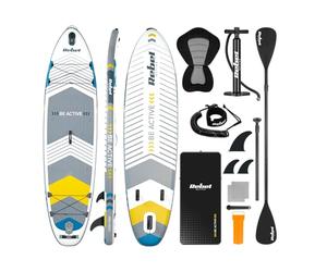 Rebel Electro Sup Planche Pompée avec Siège De Natation Drop-Stitch 335 cm Ensemble Pagaie Pompe Sac À Dos RBA-4507-WH
