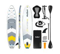 Rebel Electro Sup Planche Pompée avec Siège De Natation Drop-Stitch 350 cm Ensemble Pagaie Pompe Sac À Dos RBA-4501-WH