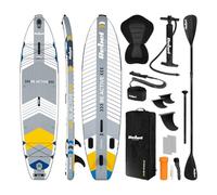 Rebel Electro Sup Pro Planche Pompée avec Siège de Natation 335cm Paddle Set Sac À Dos RBA-4518-WH