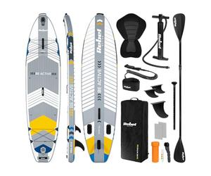 Rebel Electro Sup Pro Planche Pompée avec Siège de Natation 335cm Paddle Set Sac À Dos RBA-4518-WH