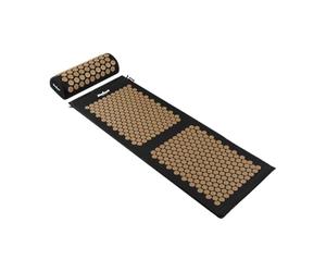 Rebel Electro Tapis de santé avec Pointes d'acupression avec Coussin 130x50cm XXL Pointes dorées RBA-6003-GL