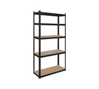 Rebel Étagère d'entrepôt en métal 180x90x40 Noir RB-1251B
