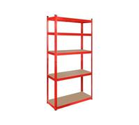 Rebel Étagère d'entrepôt en métal 180x90x40 Rouge RB-1251R