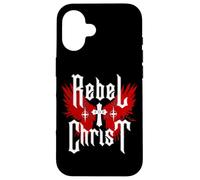 Rebel for Christ-Jesus Cross Gothic Y2K Streetwear Punk Coque pour iPhone 16