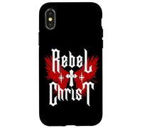 Rebel for Christ-Jesus Cross Gothic Y2K Streetwear Punk Coque pour iPhone X/XS